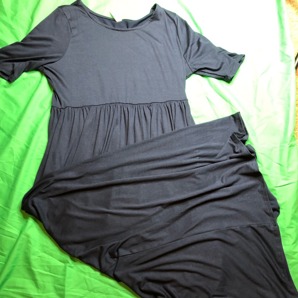 Navy blue maxi dress